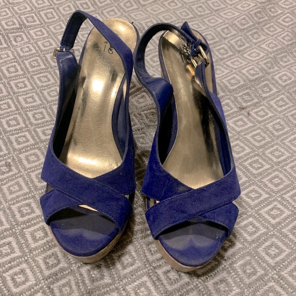 Blue Cork Wedges - Picture 3 of 7